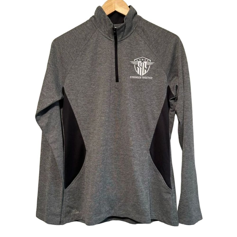 Adidas Golf Gray Lightweight Quarter-Zip Pullover Shirt UPF 50 Women’s Size L